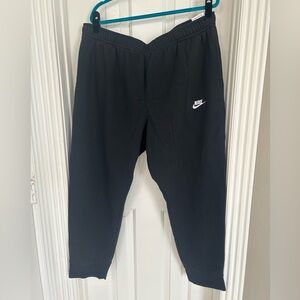 Nike Black Sweat Joggers with White Swoosh Logo